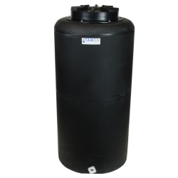 35 Gallon Tamco® Vertical Black PE Tank with 12-1/2" Lid & 3/4" Fitting - 19" Dia. x 39" High