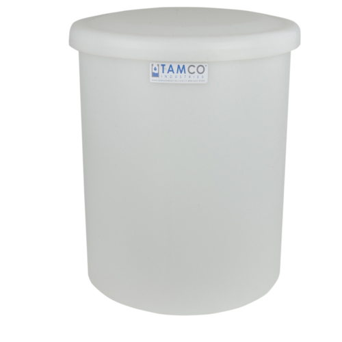 37 Gallon Natural Round Tamco® Tank with Cover - 18" Dia. x 37" High