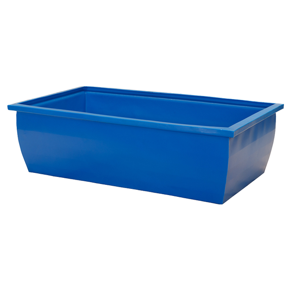 120 Gallon Blue Rectangular Open Top Tank Us Plastic Corp