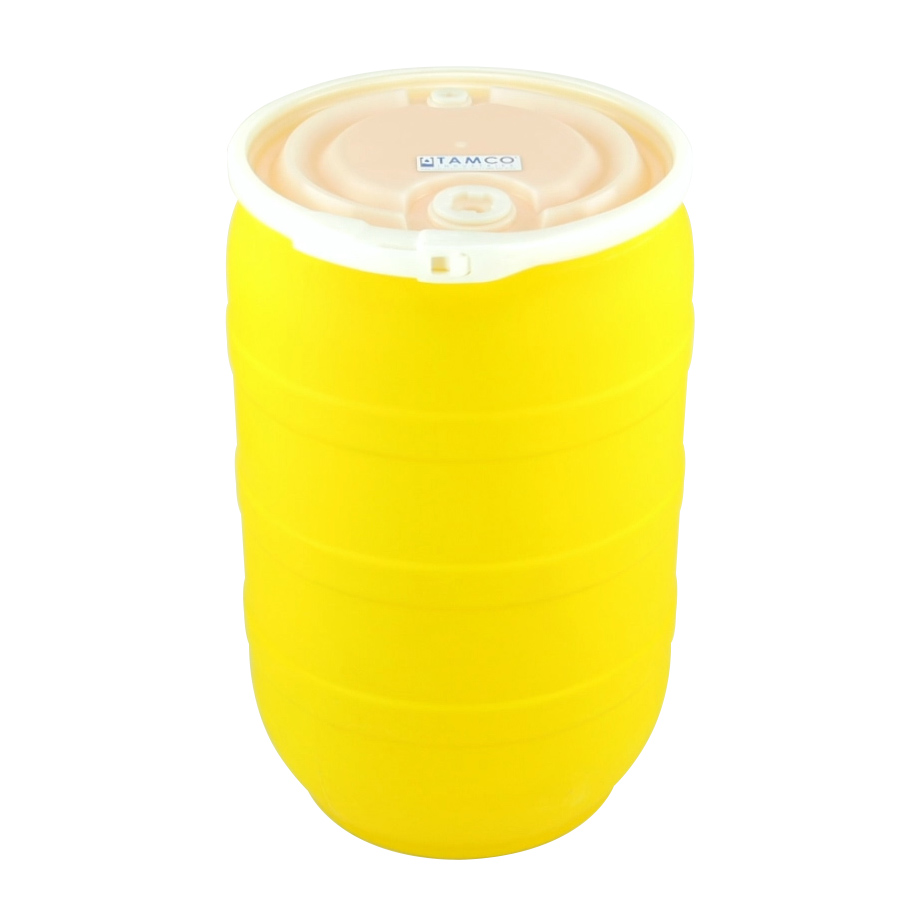 30 Gallon Yellow Tamco® Open Head Drum with Threaded Bungs