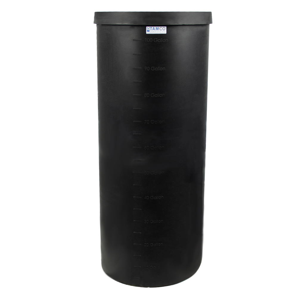 105 Gallon Black Heavy Weight Tamco® Tank - 24" Dia. x 58" Hgt. (Cover Sold Separately)