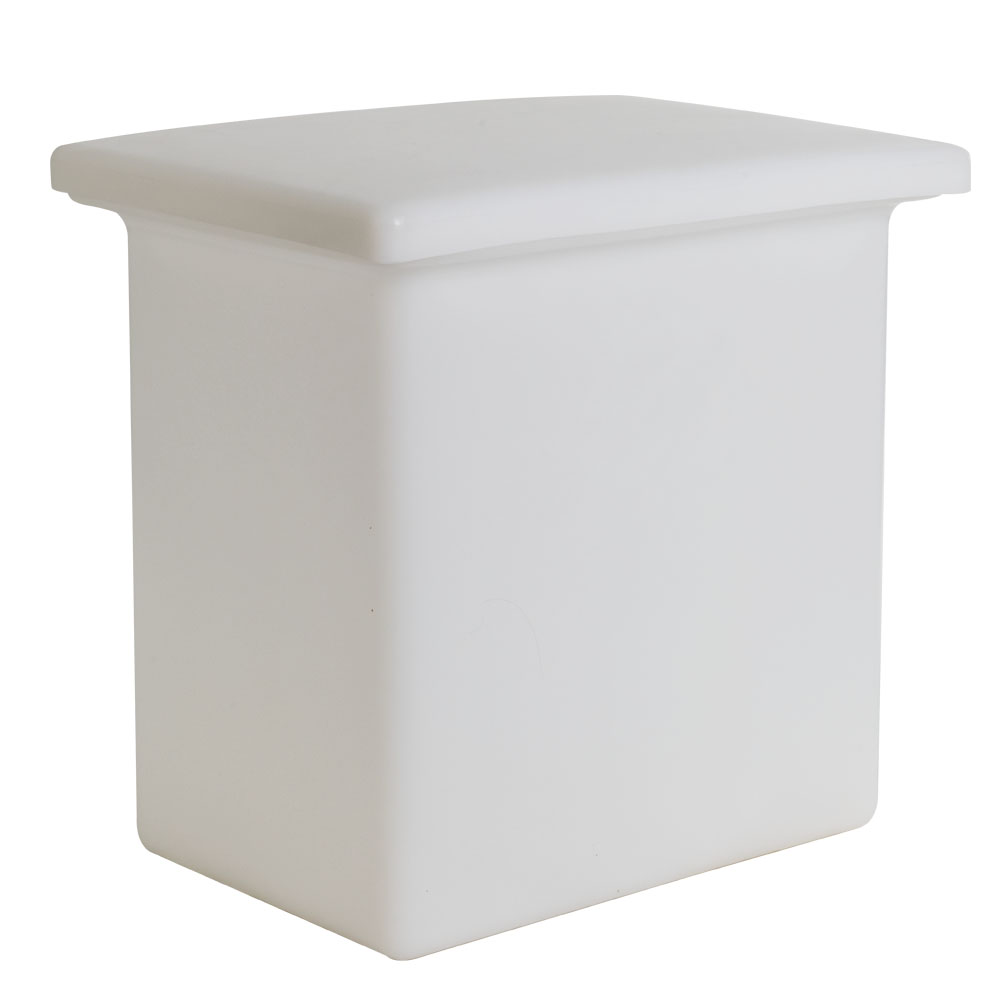15 Gallon, 18" x 12" x 18" Rectangular Polypropylene Tank with Cover