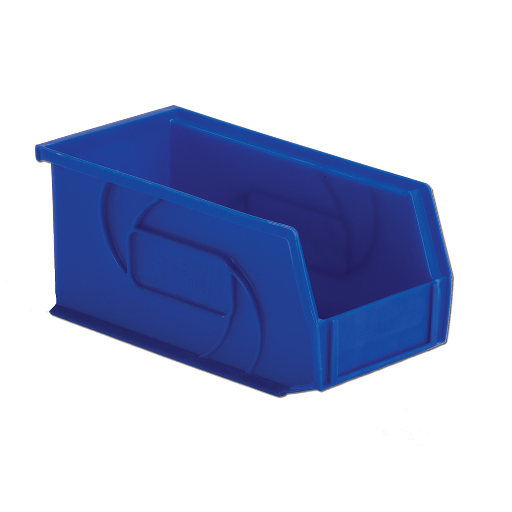 10-7/8" L x 5-1/2" W x 5" Hgt. Blue Hang & Stack Bin | U.S. Plastic Corp.