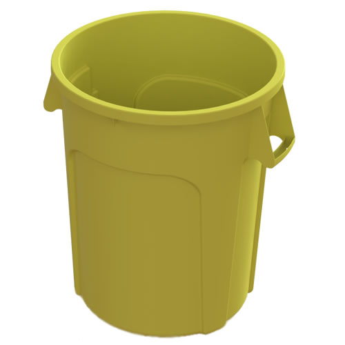 32 Gallon Yellow Value Plus Trash Container