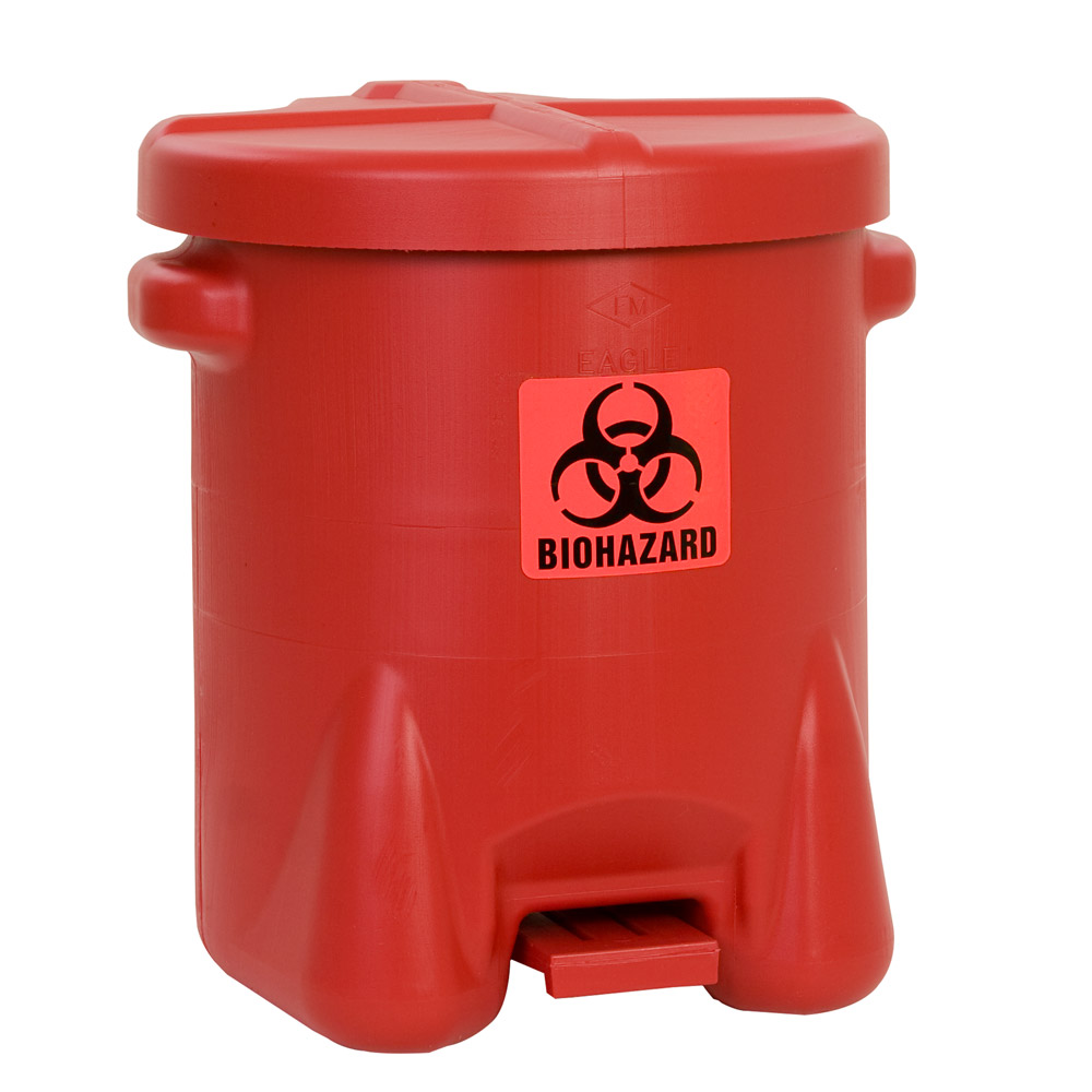 14 Gallon Red Eagle Safety Biohazardous Waste Can