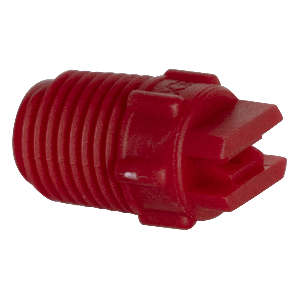 65° Red PVDF Bex® F Series 1/4" MNPT Spray Nozzle - Size 08