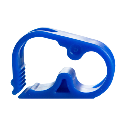 Blue 6 Position Polypropylene Tubing Clamp for Tubing up to 0.45" OD
