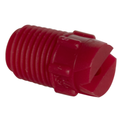 65° Red PVDF Bex® F Series 1/4" MNPT Spray Nozzle - Size 30
