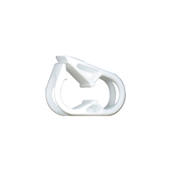 White Polypropylene Tubing Clamp for Tubing up to 0.25" OD