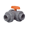 4" CPVC Lateral LA Series 3-Way Valve with Threaded Ends
