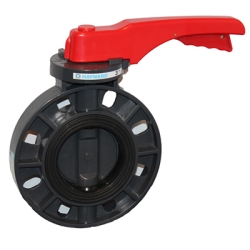Lever Operated Hayward BYV11020A0EL000 Series BYV Butterfly Valve PVC Disc 2 Size EPDM Seals PVC Body
