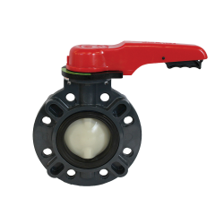 Lever Operated Hayward BYV11020A0EL000 Series BYV Butterfly Valve PVC Disc 2 Size EPDM Seals PVC Body