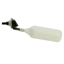 PVC Mini Float Valve With Fixed Arm & 1/4" Barbed Inlet