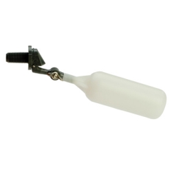 PVC Mini Adjustable Float Valve With 1/4" MIPT Extended Inlet