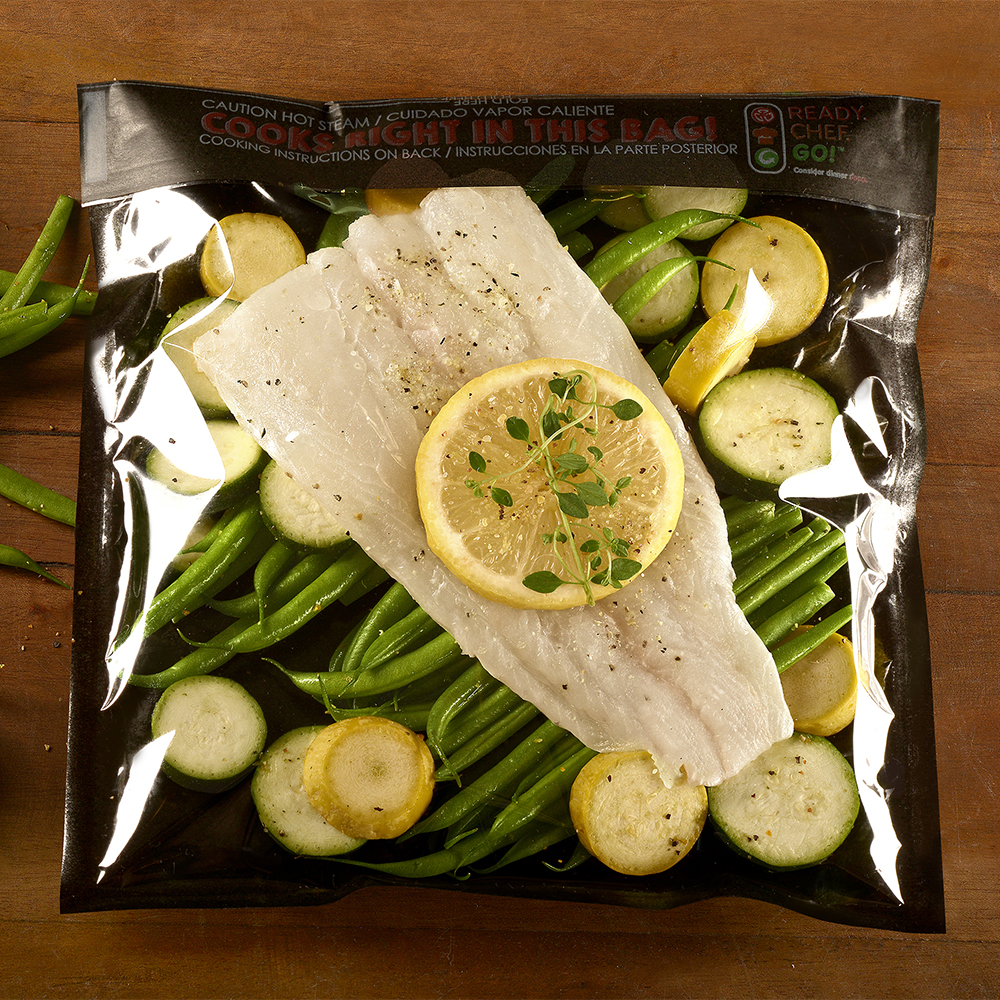 10-3/4" x 7-7/8" Black Heat Seal Printed Microwave & Oven Bags