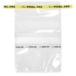 10" x 15" x 4 mil 92 oz. Whirl-Pak Sampling Bags with Write-On Blocks