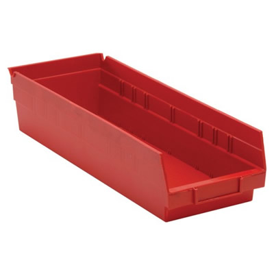 Red Quantum® Economy Shelf Bin - 17-7/8" L x 6-5/8" W x 4" Hgt.