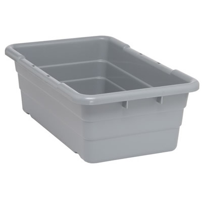 Gray Quantum® Cross Stack Tub | U.S. Plastic Corp.