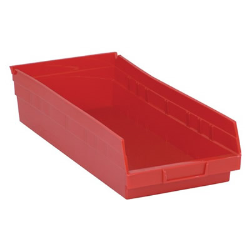 Red Quantum® Economy Shelf Bin - 17-7/8" L x 8-3/8" W x 4" Hgt.