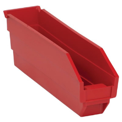 Red Quantum® Economy Shelf Bin - 11-5/8" L x 2-3/4" W x 4" Hgt.