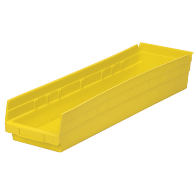 Yellow Akro-Mils® Shelf Bin - 23-5/8" L x 6-5/8" W x 4" Hgt.