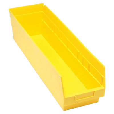 23-5/8" L x 6-5/8" W x 6" Hgt. Yellow Quantum® Store-More Shelf Bin