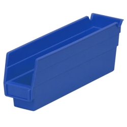 Blue Akro-Mils ® Shelf Bin - 11-5/8" L x 2-3/4" W x 4" Hgt.