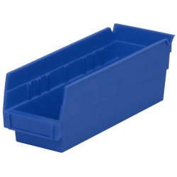 Blue Akro-Mils ® Shelf Bin - 11-5/8" L x 4-1/8" W x 4" Hgt.