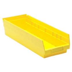 Yellow Quantum® Economy Shelf Bin - 17-7/8" L x 6-5/8" W x 4" Hgt.