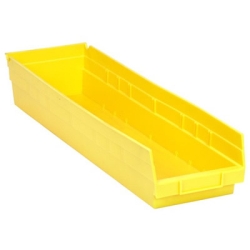 Yellow Quantum ® Economy Shelf Bin - 23-5/8" L x 6-5/8" W x 4" Hgt.