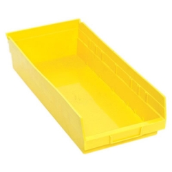 Yellow Quantum® Economy Shelf Bin - 17-7/8" L x 8-3/8" W x 4" Hgt.