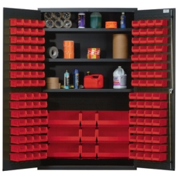 Red Quantum ® Heavy Duty 48" Wide Cabinet w/Adjustable Shelves