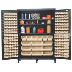 Ivory Quantum ® Heavy Duty 60" Wide Cabinet w/Adjustable Shelves