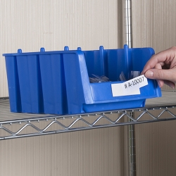 bin rack labels category