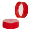 28/400 Red Polypropylene Ribbed Cap with F217 Liner