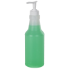16 oz. Natural HDPE Round Bottle with 28/400 White Pump