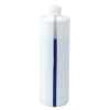32 oz. Easy View Stripe Polyethylene Bottle with 28/410 White Ribbed Cap with F217 Liner