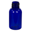 1 oz. Cobalt Blue PET Squat Boston Round Bottle with 20/410 Neck (Caps Sold Separately)