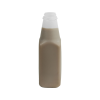 32 oz. Natural HDPE Square Dairy Bottle with 38mm Single Thread Neck (Cap Sold Separately)