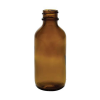 2 oz. Amber Glass Boston Round Bottle with 20/400 Neck (Cap Sold Separately)