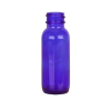 1/2 oz. Cobalt Glass Boston Round Bottle with 18/400 Neck (Cap Sold Separately)