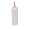 16 oz. White HDPE Cylindrical Sample Bottle with 24/410 Natural Yorker Cap