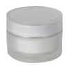 50mL Acrylic Frosted/Silver Round Jar with Lid & Liner