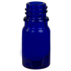 5mL/0.17 oz. Cobalt Blue Glass Boston Round Bottle with 18mm Neck (Cap & Reducer Sold Separately)