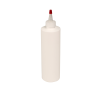 12 oz. White HDPE Cylindrical Sample Bottle with 24/410 White Yorker Cap