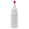 2 oz. White HDPE Cylindrical Sample Bottle with 24/410 White Yorker Cap