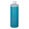 32 oz. Natural HDPE Cylindrical Sample Bottle with 28/400 White Ribbed CRC Cap with F217 Liner