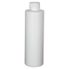 12 oz. White HDPE Cylindrical Sample Bottle with 24/400 White Ribbed CRC Cap with F217 Liner