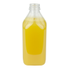 32 oz. Clear PET Square Beverage Bottle with 38mm DBJ Neck (Cap Sold Separately)