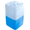 2-1/2 Gallon Natural HDPE Square Corner Pour Carboy with 61mm White Cap with 3/4" Knockout